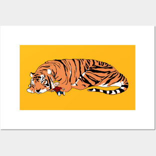 Tiger and toy Posters and Art